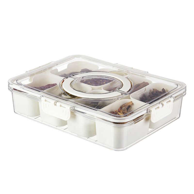 Snackle hộp đựng, chia khay phục vụ với nắp, xử lý di động Snack platters, rõ ràng tổ chức cho kẹo, trái cây, các loại hạt, đồ ăn nhẹ, đám cưới, bên