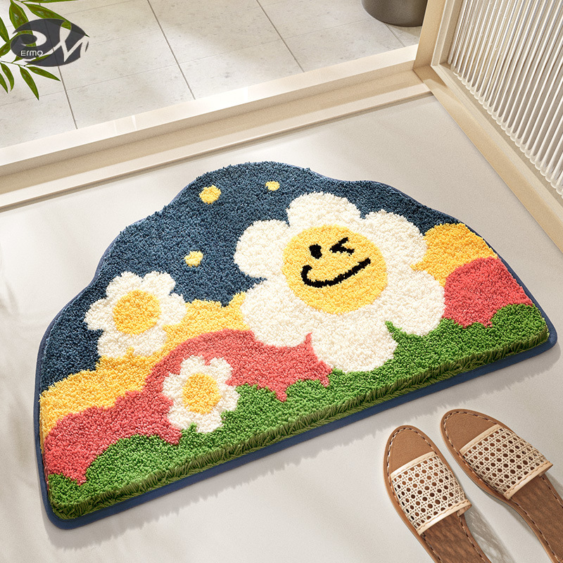 ground mat carpet Modern simple pastoral style Bathroom mat Bathroom absorbent carpet foot pad ราคา 503 บาท*ส่งฟรี