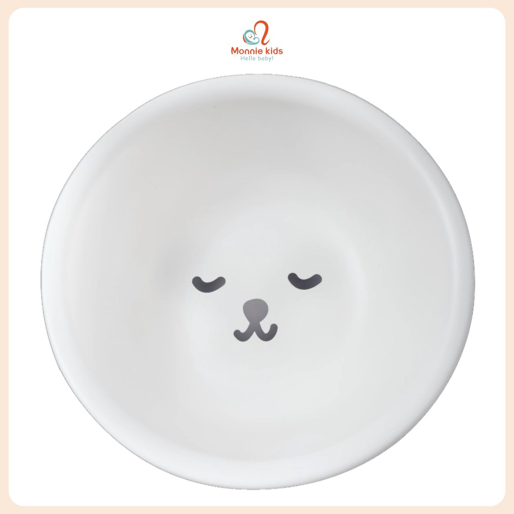 Chậu rửa mặt nhựa gấu trắng cho bé 33cm, chậu rửa mặt họa tiết cao cấp chịu nhiệt tốt - Monnie Kids