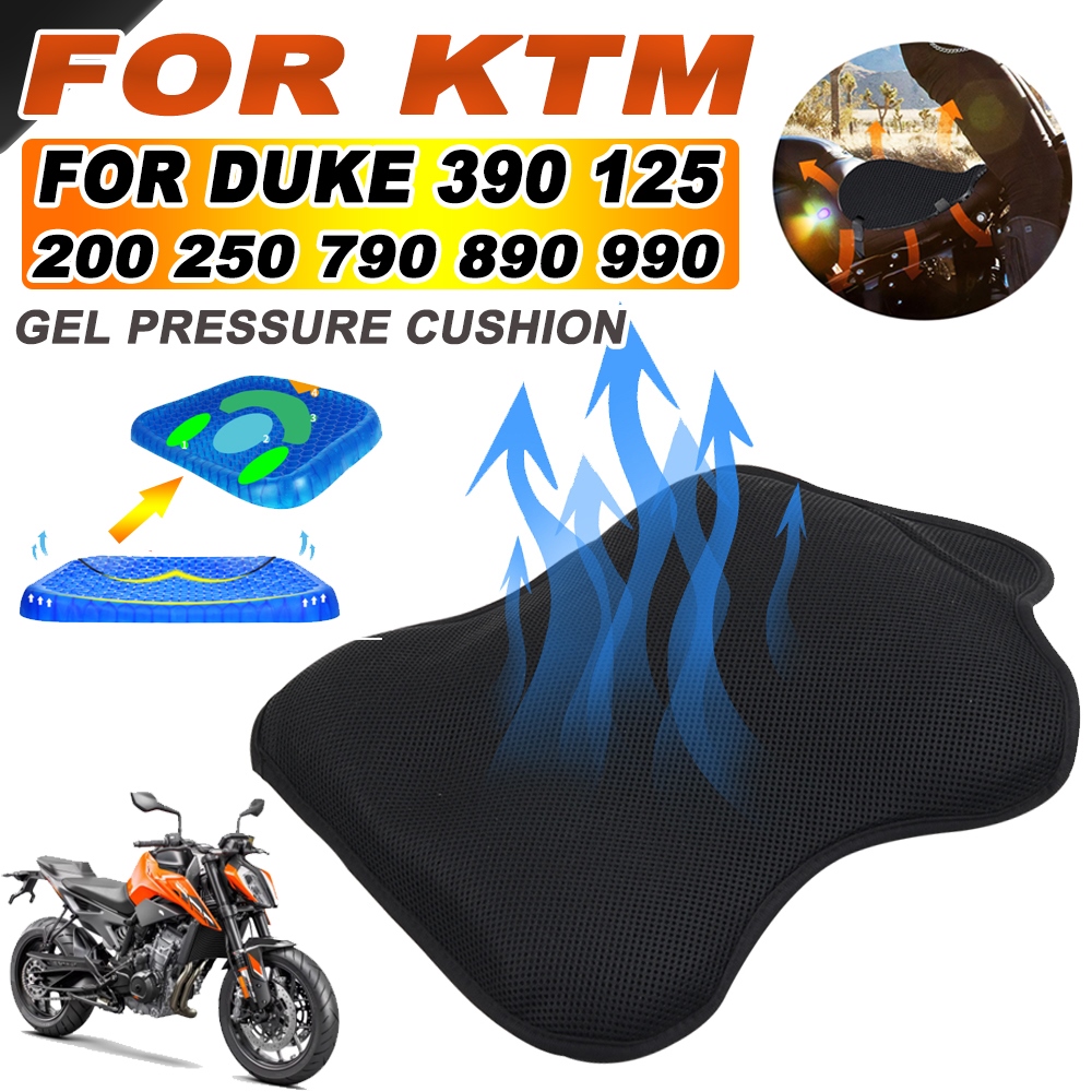 Breathable Pressffre Relief Gel Seat Cushion Cover For KTM 790