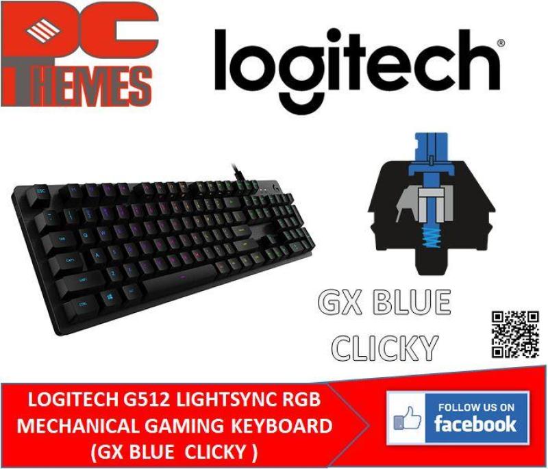 LOGITECH G512 LIGHTSYNC RGB MECHANICAL GAMING KEYBOARD (GX BLUE  CLICKY) Singapore