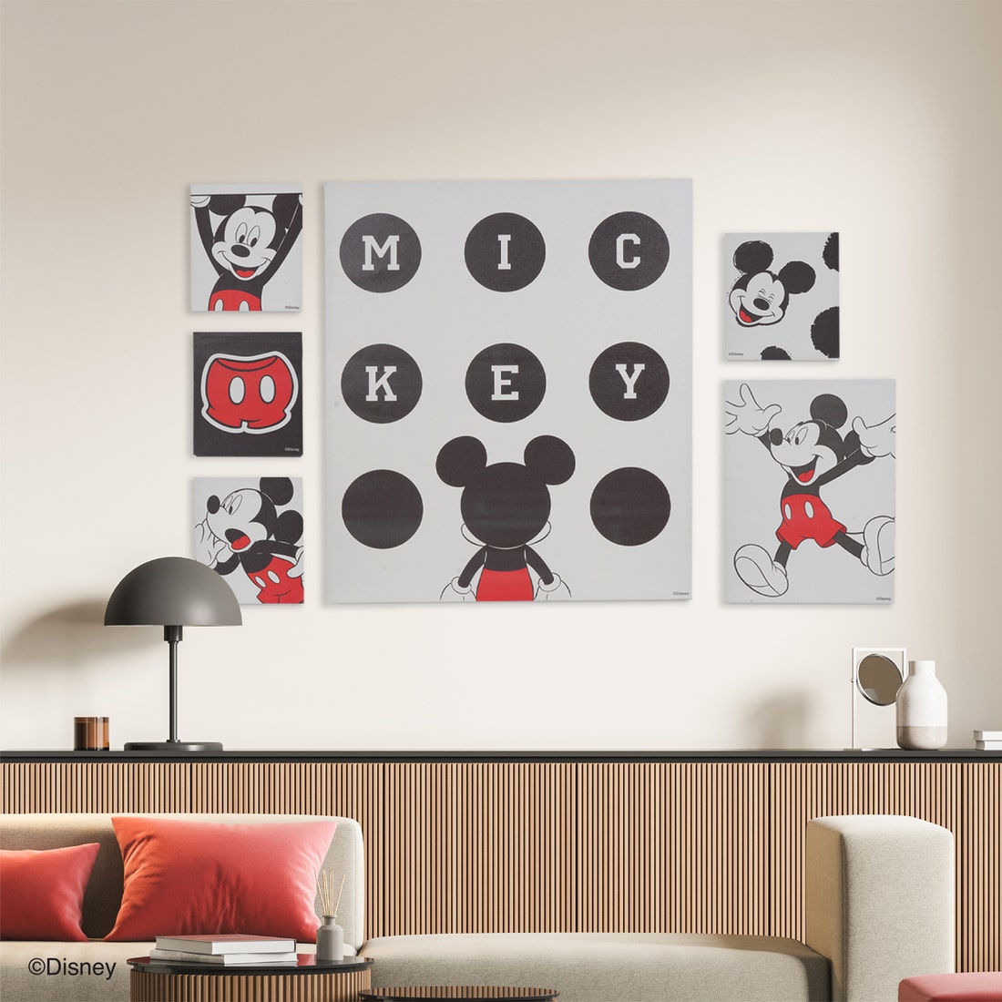 Koncept Furniture ชุดรูปภาพพร้อมแขวน Disney รุ่น MICKEY-MF03 (6ชิ้น) ราคา 7,490 บาท*ส่งฟรี