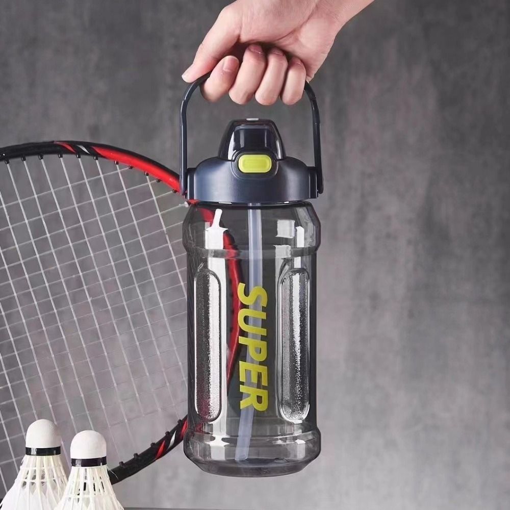 MISFORTUNESTORE17RE1 1300ml/2000ml Chai nước Di động Chống rò rỉ Cốc nước thể thao Ngoài trời Nhựa Cốc có ống hút Học sinh nam nữ - 3