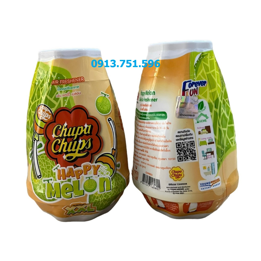 Sáp thơm Chupa Chups Gel Air Freshener Size XXL hương dưa dưới thơm mát nội đia Thai Lan