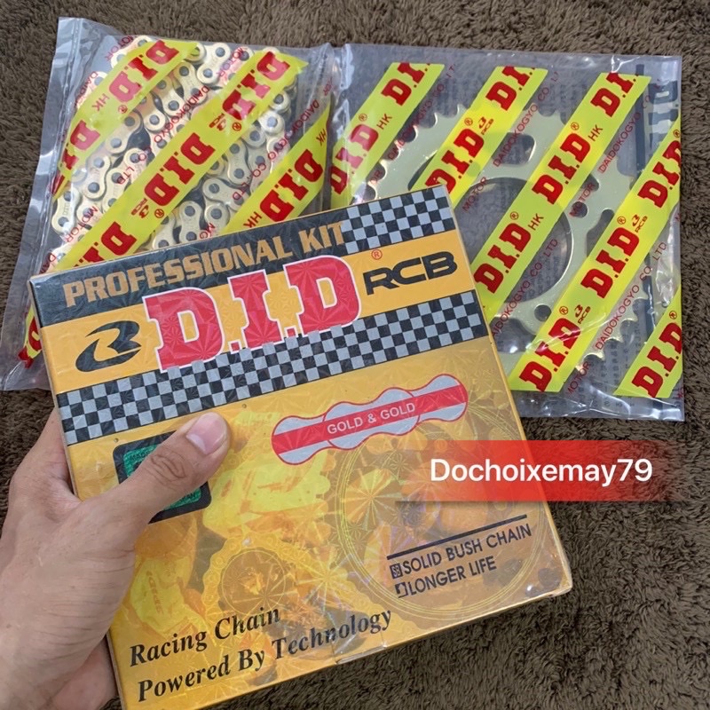 Nhông sên dĩa vàng DID xe Sirius Wave Exciter Winner Raider Axelo Future Raider Satria Xì Bo