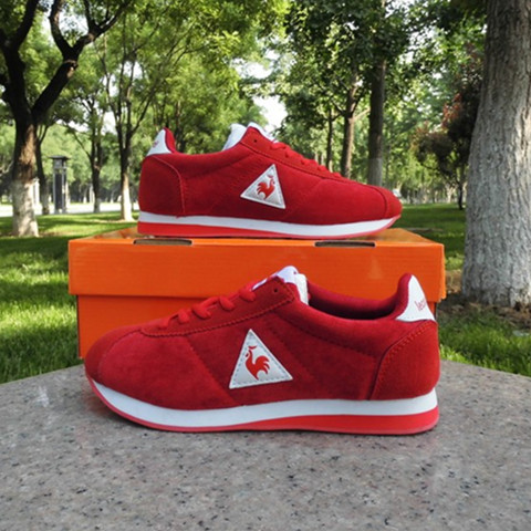 Le coq sportif chính hãng hợp thời trang Rooster thể thao da thật Forrest Gump giày nữ chạy Hội đồng