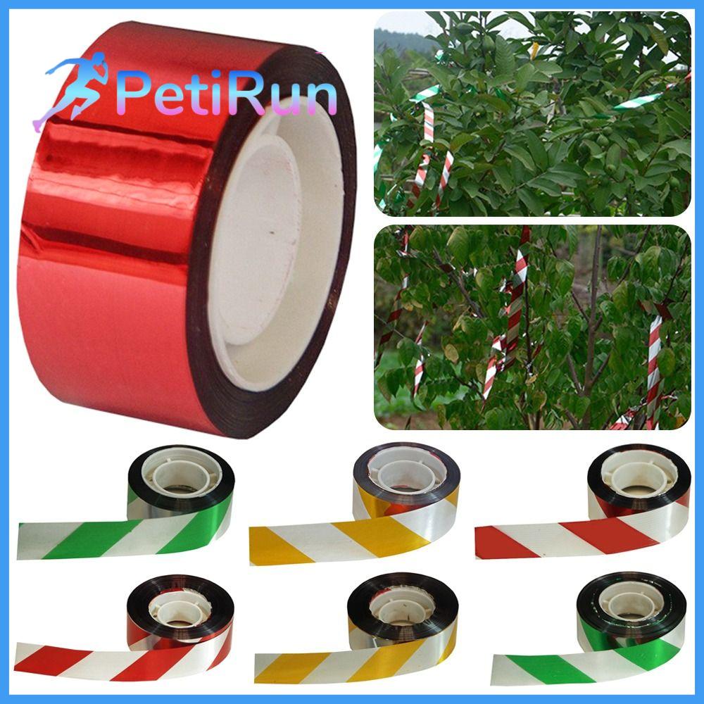 PETIRUN 50M/100M/300M Đèn treo nhấp nháy Ruộng băng chống chim Phản quang hai  Không có keo dán Băng chống chim Sáng tạo Đa năng Băng dính xua đuổi chim Động vật nhỏ