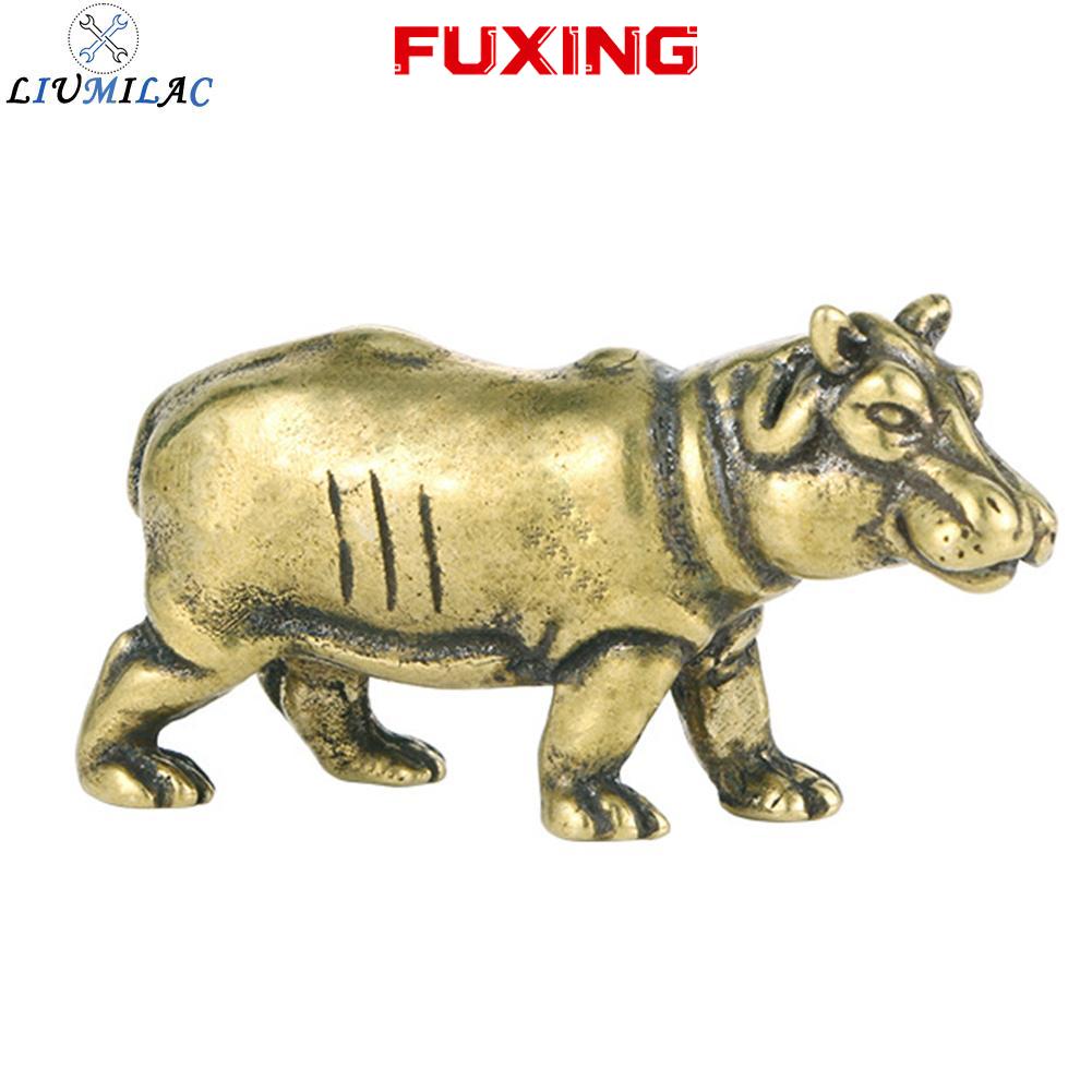 LIUMILAC Brand New Bronze Ornaments Hippo Ornament 5*2.5cm Antique Craftsmanship ราคา 184 บาท*ส่งฟรี