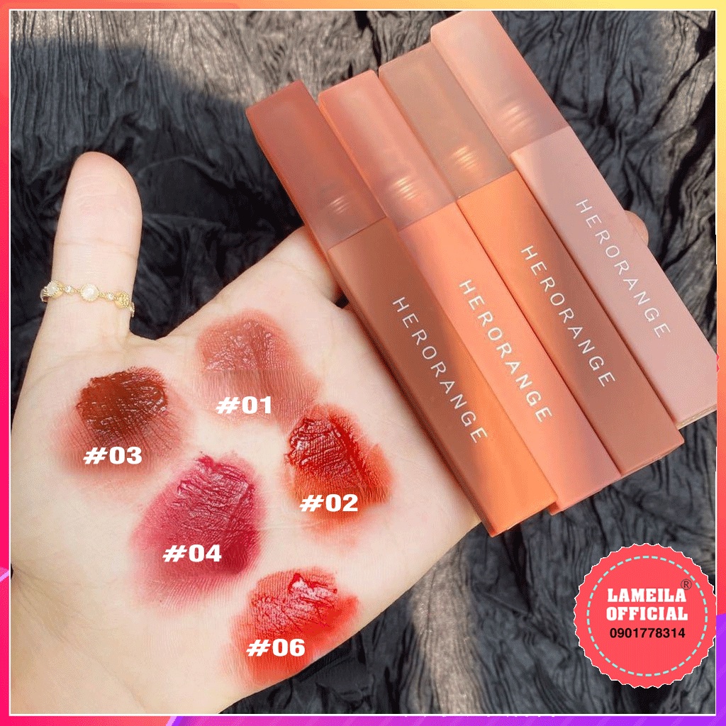 [Mẫu Mới] Son Kem Lì HERORANGE mềm mịn lâu trôi P0270