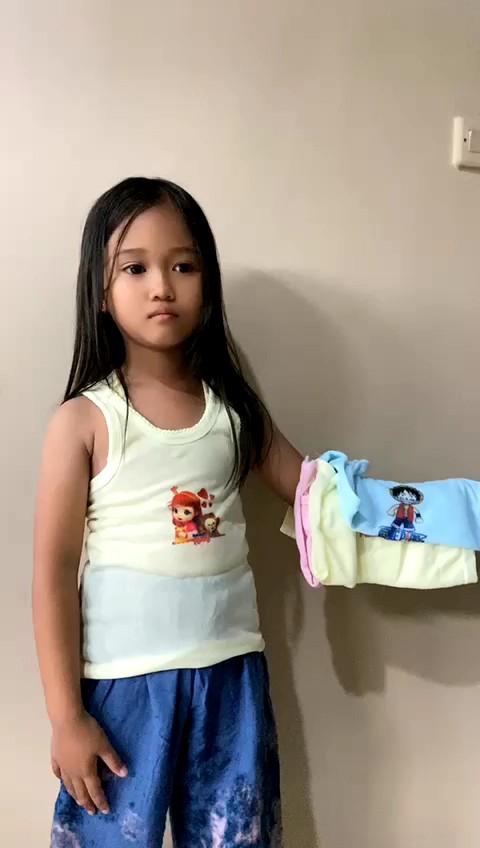 12pcs Kaos dalam Anak Karakter Perempuan dan Pria Singlet Bayi Lusinan Warna Pakaian Dalam Wanita Baju Dalam Bayi