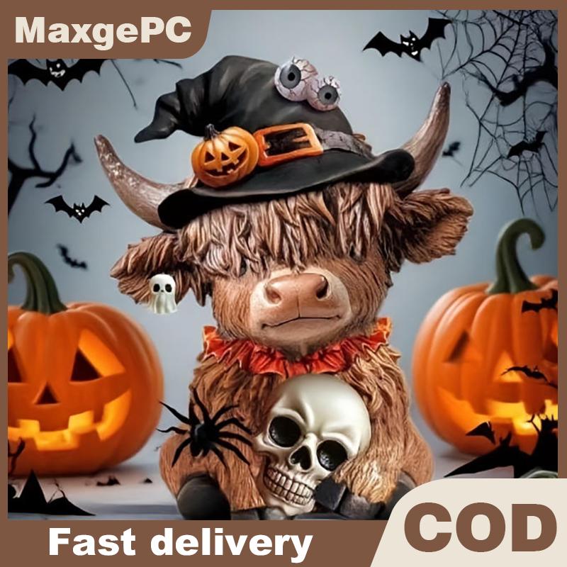 MaxgePC ของประดับโต๊ะรูปปั้นวัวทำจากเรซินของตกแต่งสำหรับชั้นวางหนังสือห้องนอนแบบตั้งโต๊ะรูปปั้นวัวสีน้ำตาล ราคา 198 บาท*ส่งฟรี