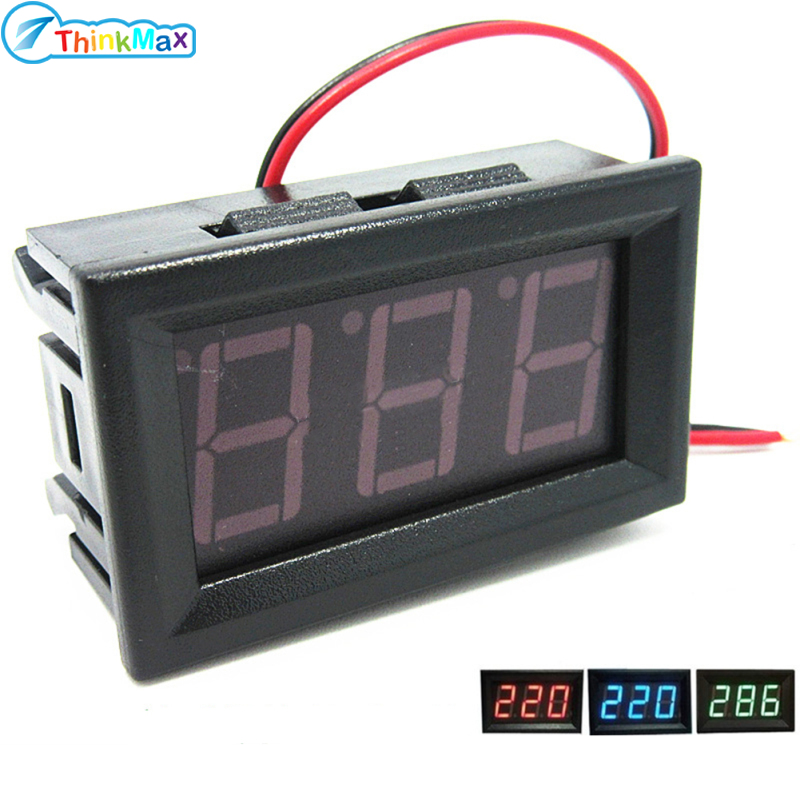 2024New!0.56 Inch 2-wire Voltage Meter Head LED Digital Voltmeter with Reverse Polarity Protection ราคา 21 บาท*ส่งฟรี