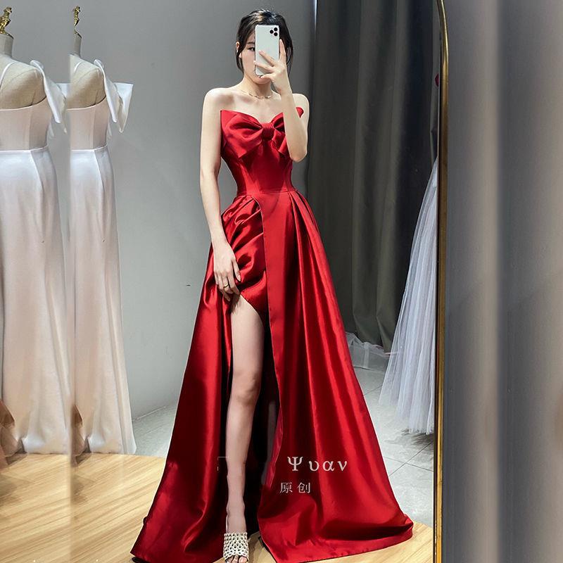 satin dress philippines Ruched satin dress - Women
