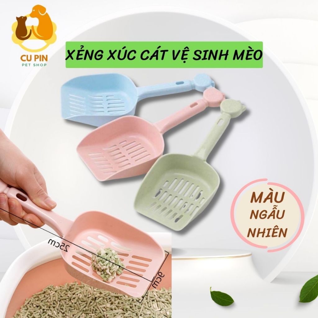 [Siêu rẻ] Xẻng xúc cát vệ sinh cho mèo - xẻng hốt cát dọn vệ sinh cho mèo - phụ kiện cho mèo.