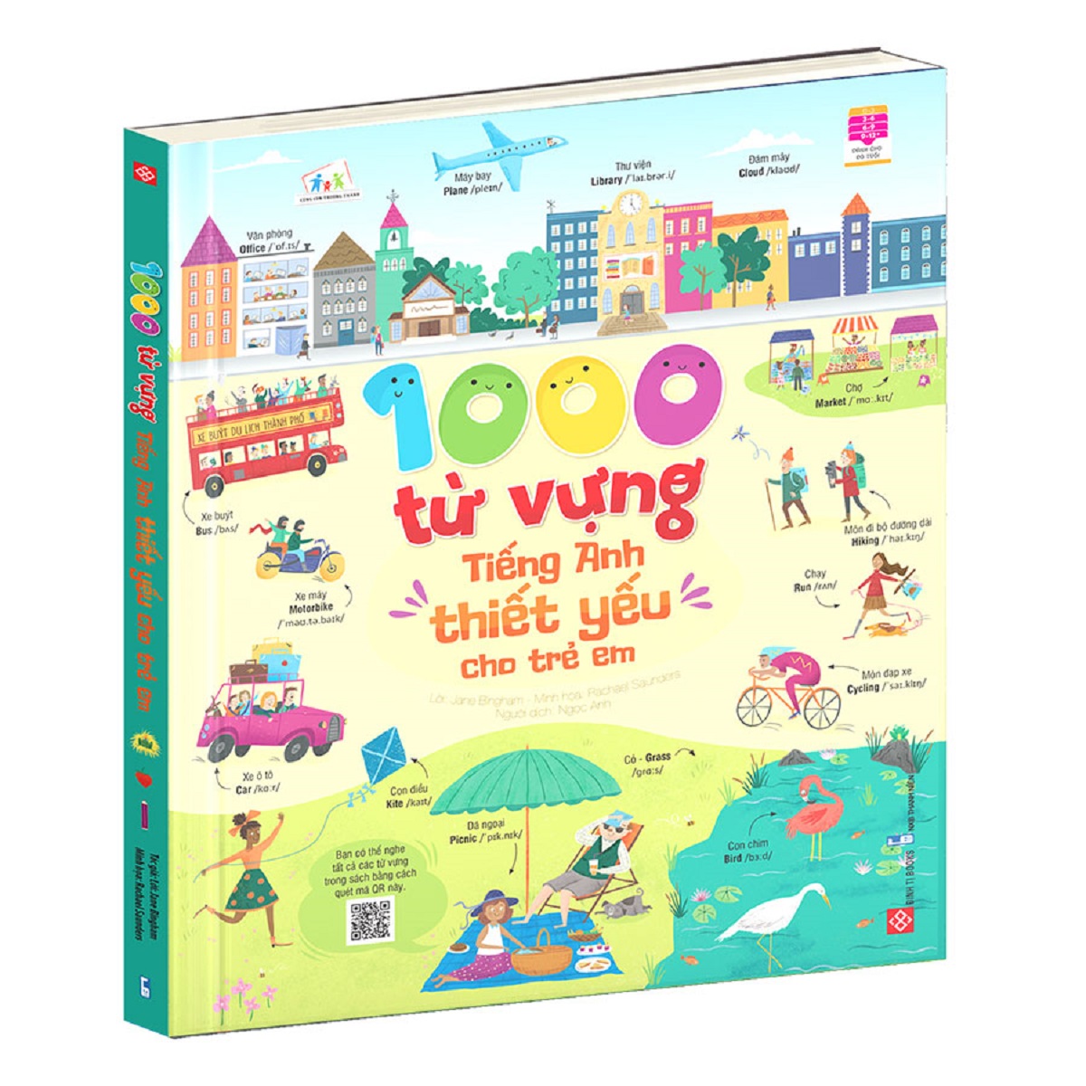 Sách 1000 từ vựng tiếng anh thiết yếu cho trẻ em cho bé từ 3 tuổi - đinh tị books