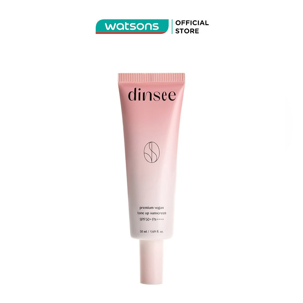 Kem Chống Nắng Nâng Tone Trắng Hồng Dinsee Premium Vegan Tone Up Sunscreen SPF50+ PA++++ 50ml