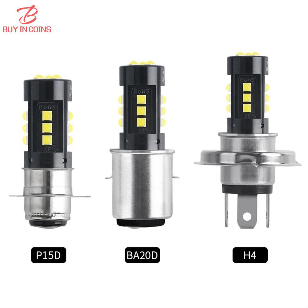 Đèn pha xe máy led bc bóng đèn pha chùm sáng cao thấp màu trắng đèn sương mù 12v h4 ba20d p15d-h6 cho xe máy xe ba bánh