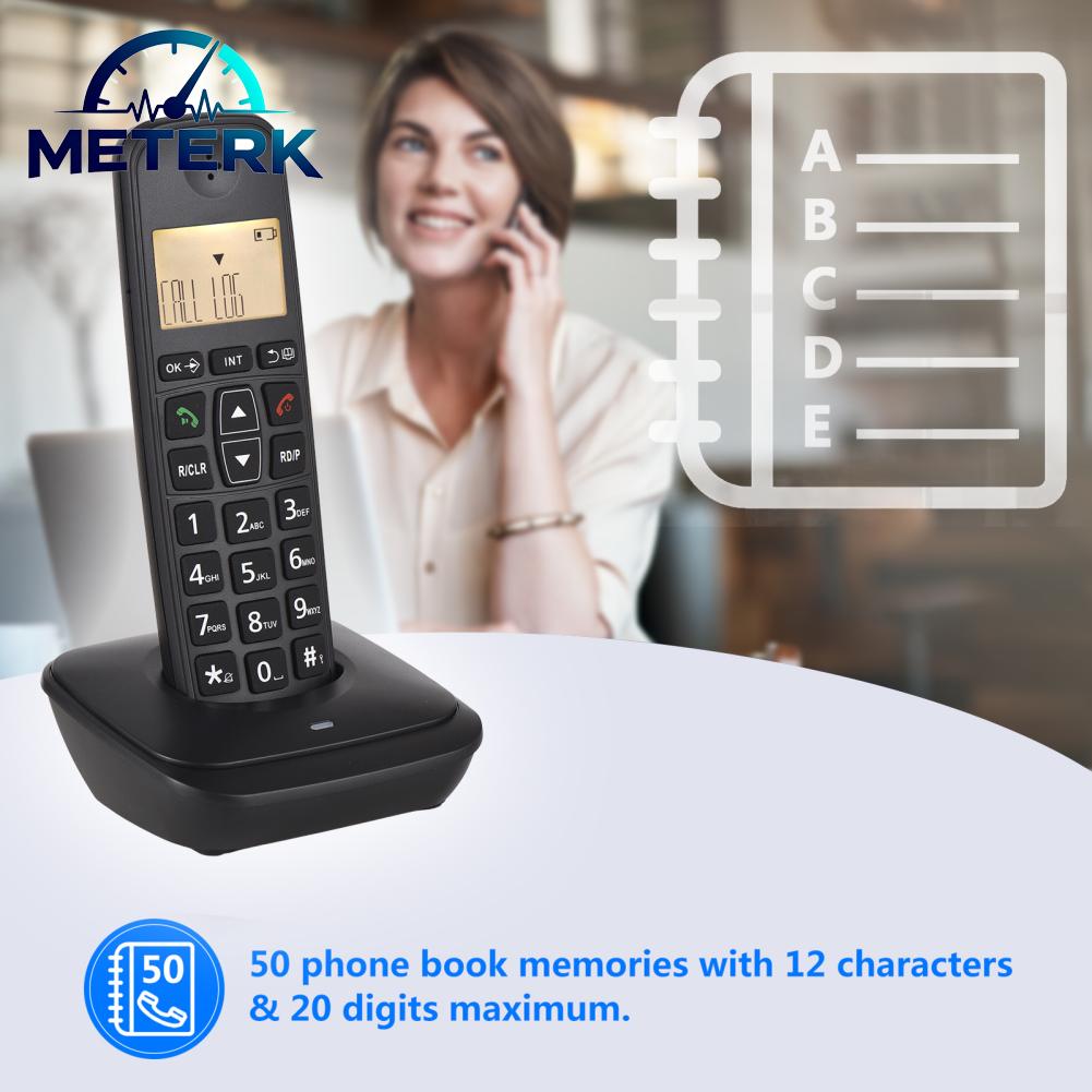 Meterk โทรศัพท์ไร้สายที่ขยายได้ของ Domary โทรศัพท์พร้อมจอแสดงผล LCD หมายเลขผู้โทร 50 สมุดโทรศัพท์ ความทรงจำ การโทรแบบแฮนด์ฟรี การประชุมทางโทรศัพท์ รองรับ 16 ภาษา การเชื่อมต่อโทรศัพท์มือถือ 5 เครื่องสำหรับสำนักงาน ธุรกิจ บ้าน ครอบครั ราคา 1,266 บาท*ส่งฟรี