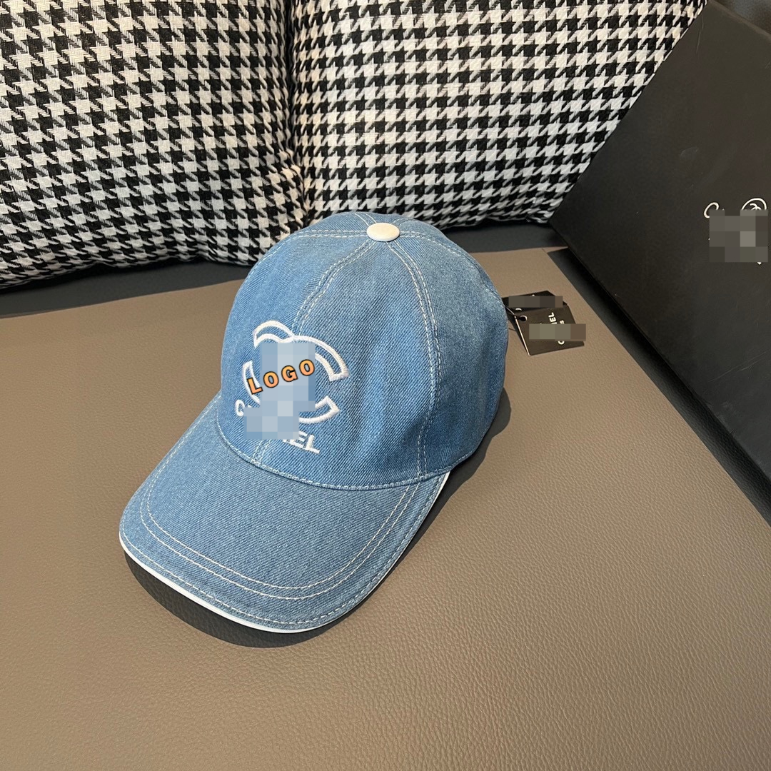 Spring and summer new style original sample baseball cap denim fabric embroidery couple cap sun cap