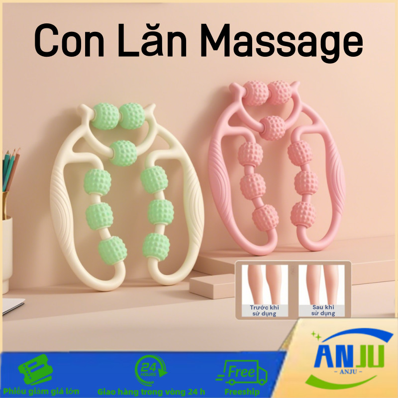  Con Lăn Massage Đa Năng Hỗ Trợ Massage Cơ Bắp Tay Bắp Chân Thon Gọn Đùi Tiện Dụng Cho Yoga 
