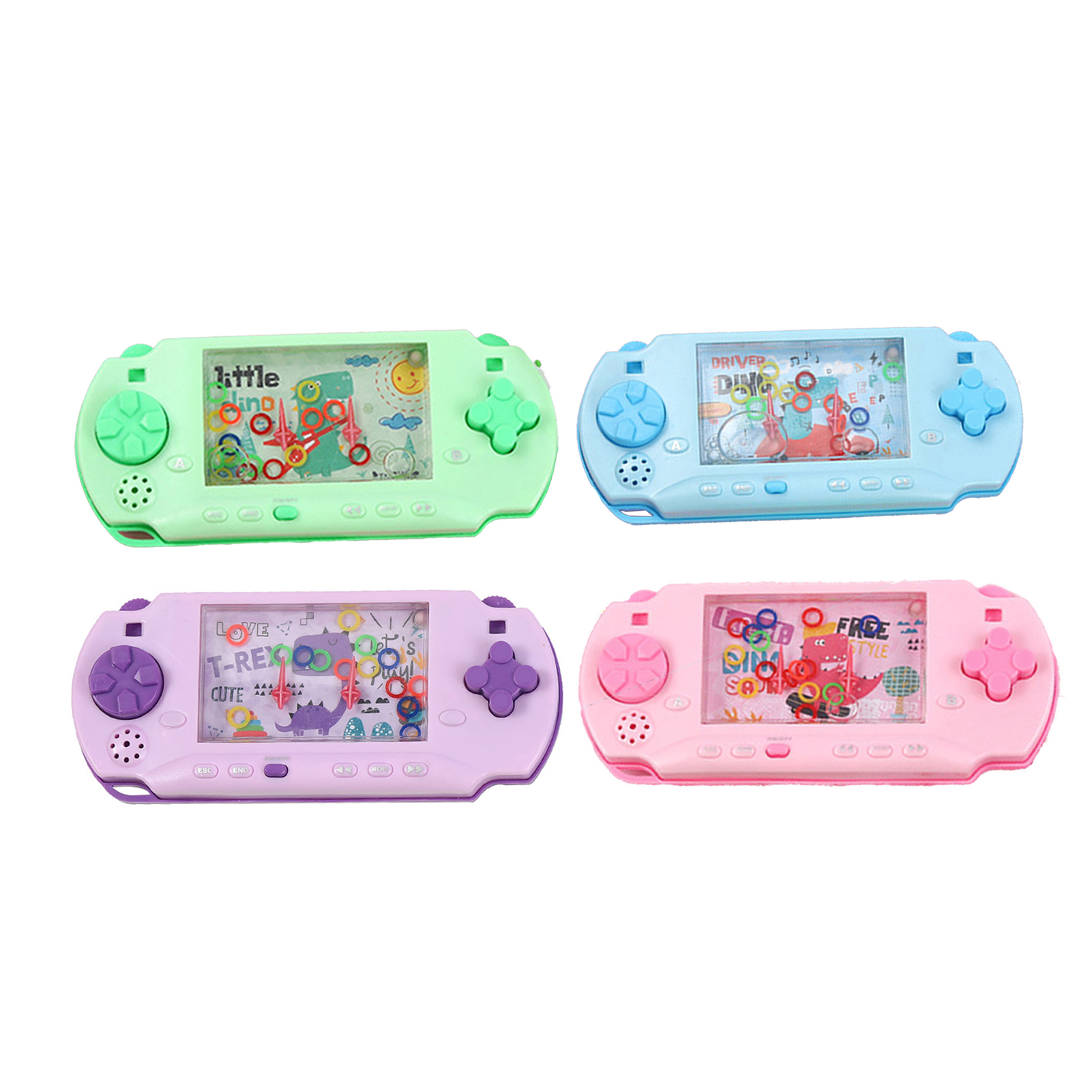 [Nosafhu] Game Console Toy Lovely Adorable Press to Play Dinosaur Print Nostalgia Hands-on Skills Mini Water Ring Toss Toy Birthday Gift Game Machine Adorable - ยี่ห้อ 0 ราคา 63 บาท*ส่งฟรี