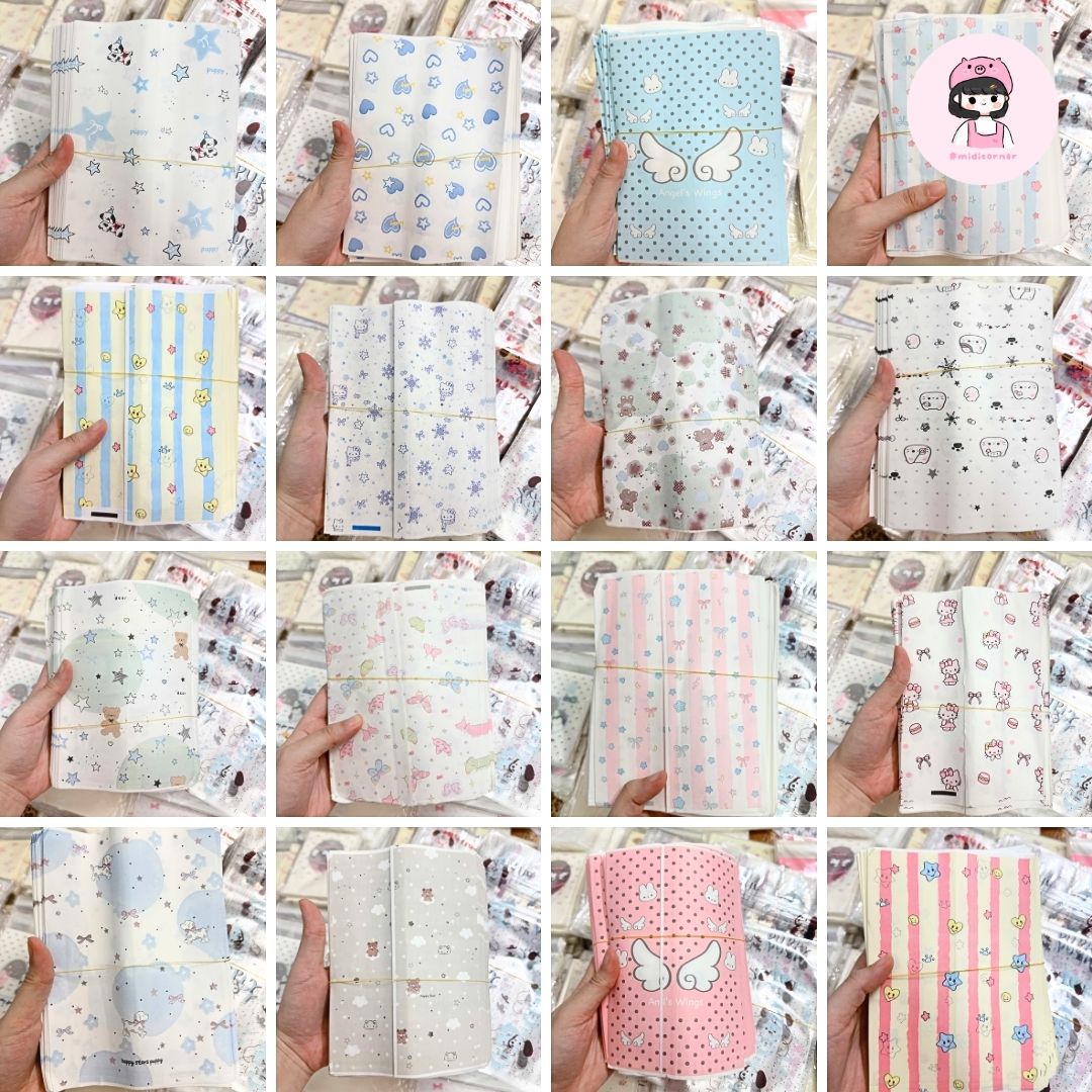 Set 50 Túi Giấy Mix Nhiều Mẫu 12x17cm Ngẫu Nhiên Dễ Thương Midi Corner
