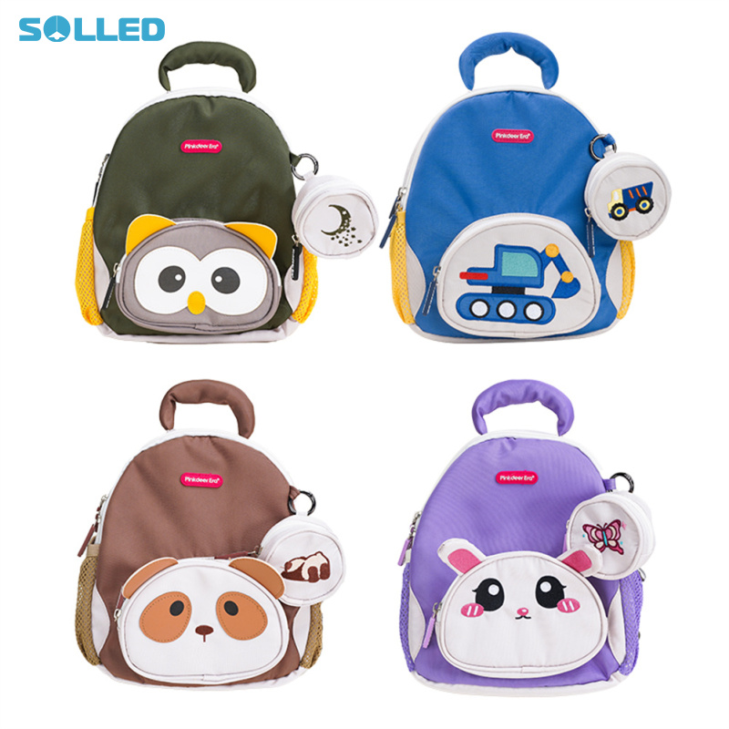 Toddler Cartoon Backpack 3D Cute Animal Schoolbag With Reflective Straps Non-slip Chest Buckle Preschool Gift