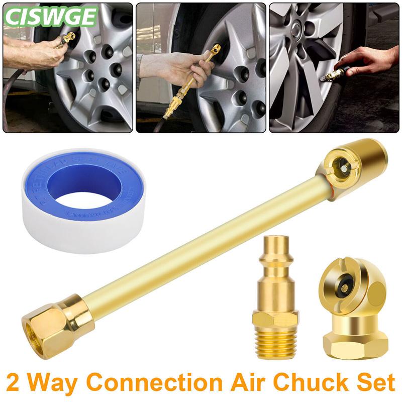 [CISWGE Auto] Không khí mâm cặp cho lốp xe cao sức mạnh không khí Chuck Set không khí Chuck phụ kiện leakproof đóng bóng không khí Chuck lốp Inflator Chuck cho xe ô tô