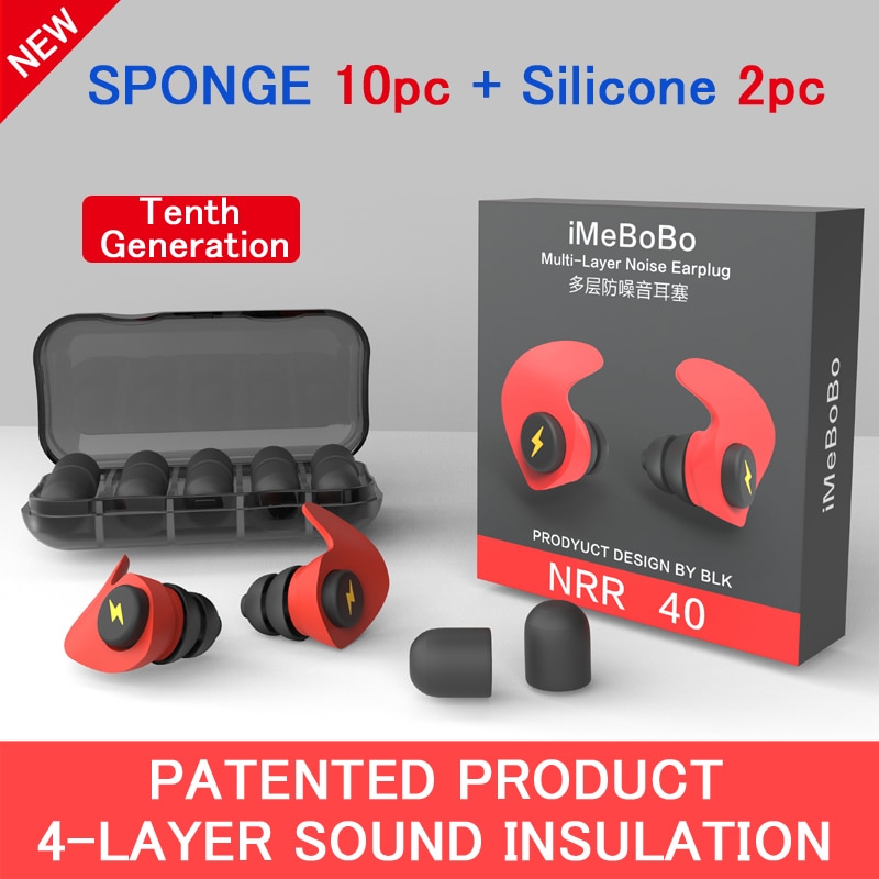 Nút tai Đen Silicon Ngủ Cách Âm Tapones Oido Ruido Bộ Lọc giảm tiếng ồn Cho Tai Earplug bọt mềm Ngủ Nút Tai nút tai