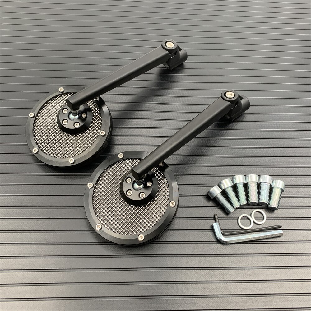 1 Cặp Kính Chiếu Hậu Xe Máy vòng gương phổ 8mm 10mm gương ATV e-xe đạp Scooter Gương Xe Máy essories