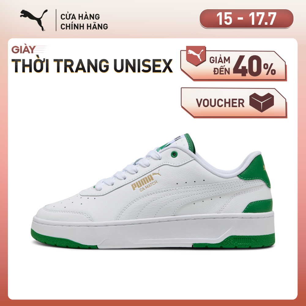 Giày Thời Trang PUMA Unisex CA Match White-Archive Green Màu Trắng