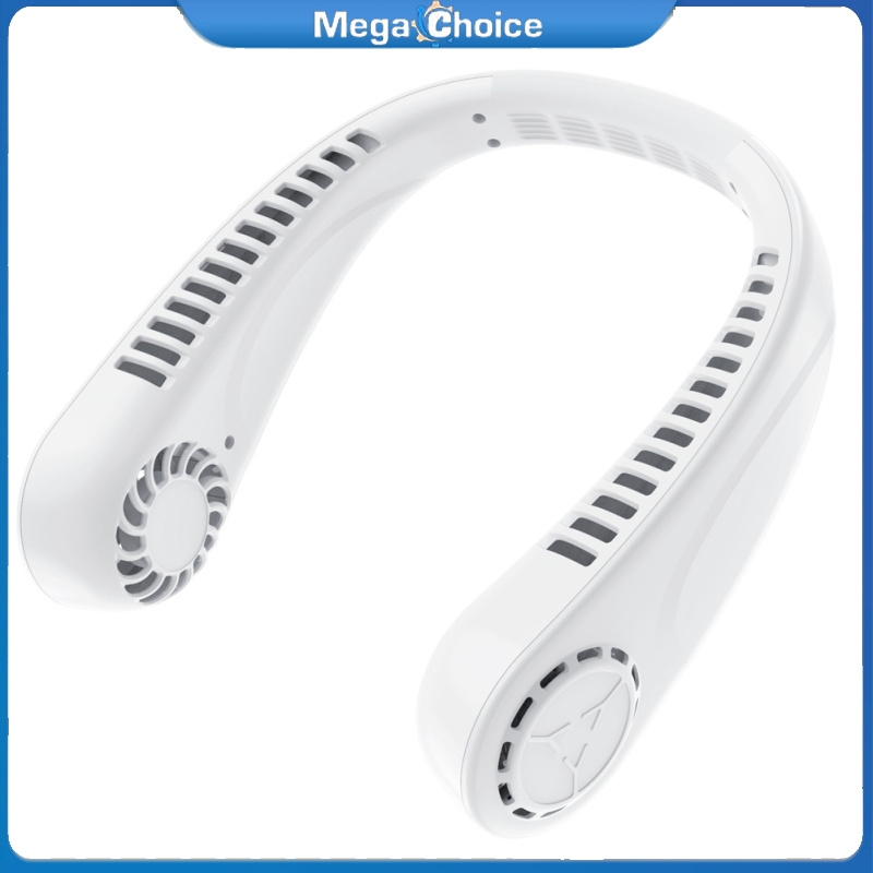 MegaChoice【Fast Delivery】Portable Neck Fan 360°Fast Cooling Hanging Fan USB Rechargeable 3000mAh Battery Fan For Camping Office Travel ราคา 175 บาท*ส่งฟรี