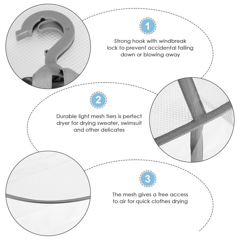 G3Sweater Drying Rack Hanging Clothes Hanging Dryer Laundry Mesh Drying Rack Foldable Clothing Dryer