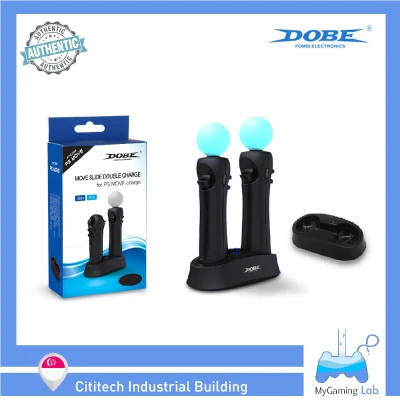 [SG Wholesaler] TP3-382 DOBE PS MOVE Dual Charger / Sliding Charging Dock Station For PS Move Pro / Slim