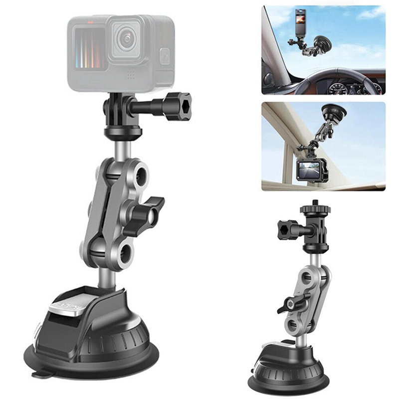 XINGHEC2 Hành Động Máy Ảnh Dash Cam Điện Thoại Xe Núi Xe Hút Cup Điện Thoại Hành Động Máy Ảnh Chủ 1 4 Inch Cho Gopro Insta360 DJI Hành Động Máy Ảnh