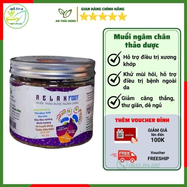 Muối Ngâm Chân Thảo Dược, Muối ngâm khử mùi hôi chân giúp thải độc tố, giảm đau nhức xương khớp, Đỡ tê lạnh nhức mỏi bàn chân, tẩy da chết, Nguyên Liệu 100% Thảo Dược Tự Nhiên – Thái Hưng giá rẻ