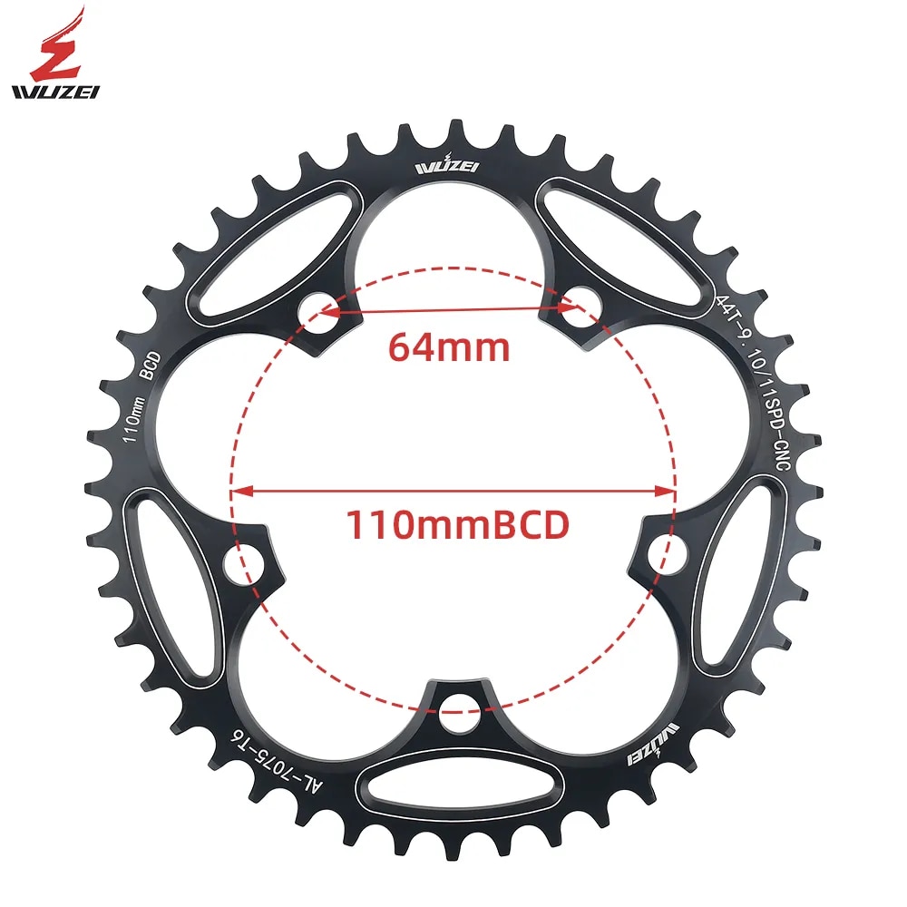 Wuzei xe đạp đường trường 110/130bcd chainring 36/38/40/42/44/46/48/50/52/54/56/58/60T 110bcd/130bcd