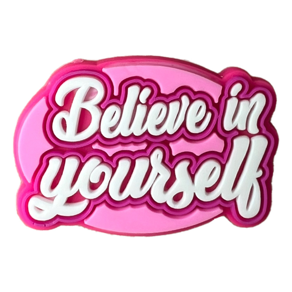 Cartoon inspirational phrase hole shoes shoe flower decorative buckle personality DIY student garden shoe buckle accessories cross-border wholesale - 4