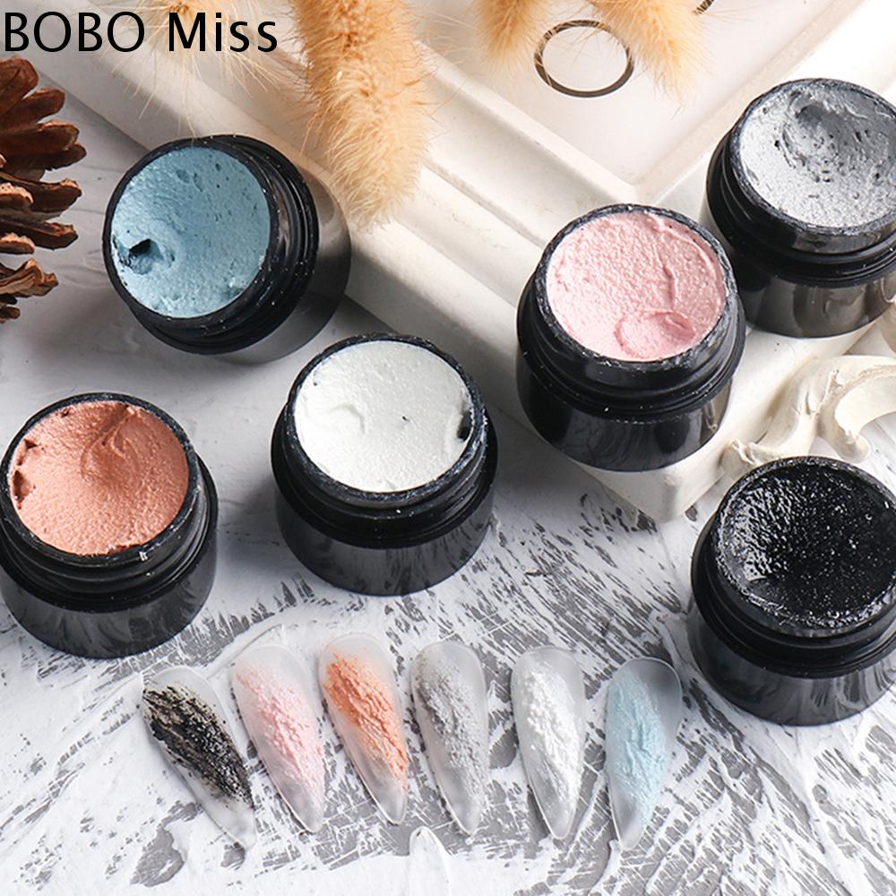 BOBO MISS 5ml Trang trí móng tay DIY Trát móng tay Gel móng tay Gel thạch cao kết cấu cát 3D Trang trí móng nghệ thuật sơn vecni Sơn mài móng tay nghệ thuật