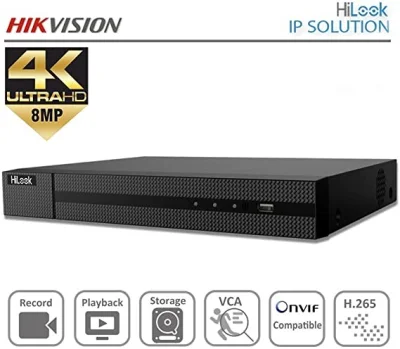 HILOOK BY HIKVISION 4K 8MP 4 CHANNEL NVR WITH 1TB HDD