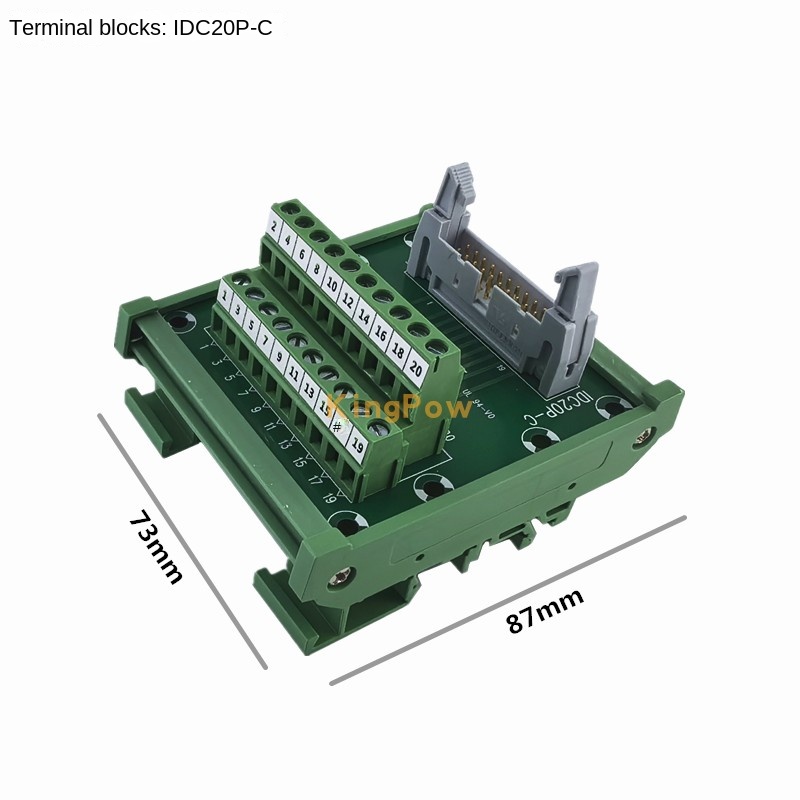 Đầu Nối Trung Gian KingPow IDC20P-C | 20 Chân IDC Chuyển Đầu Nối, 1A, Đồng Thau, Dùng Cho PLC, Máy Móc - IDC20P-C