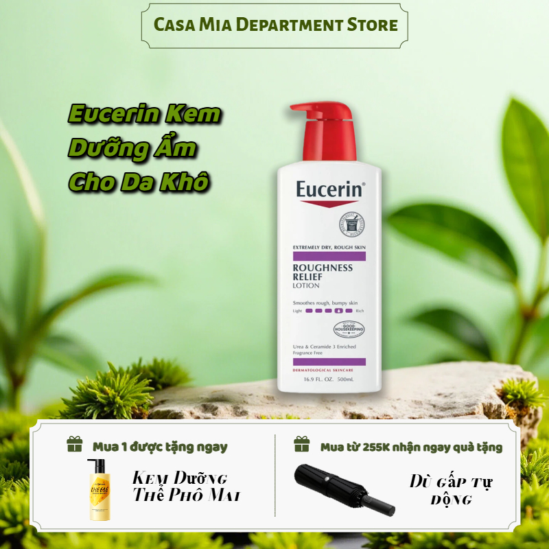 Kem Dưỡng Thể Eucerin Urea 500ml: Đánh Bay Khô Ráp, Phục Hồi Tổn Thương & Dưỡng Ẩm Sâu