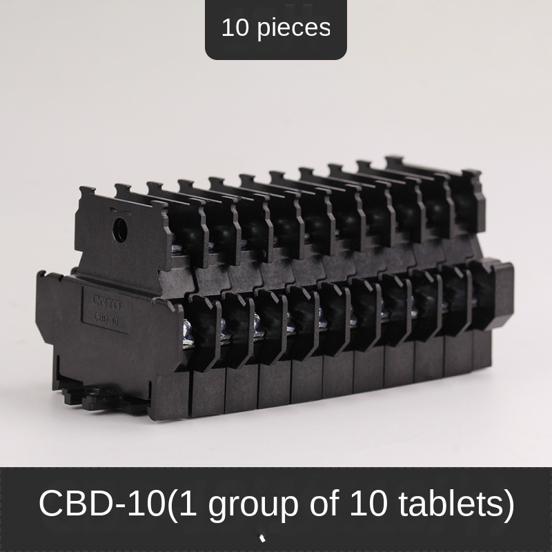 Đầu Nối Đường Ray Kép CBD-10 (10 Miếng) CNTD CBD-10A TBD - terminal Đầu Cốt Đồng 10A/20A, Gắn Ray DIN, Đóng Gói 10/100/1000+ Tự Động Hóa