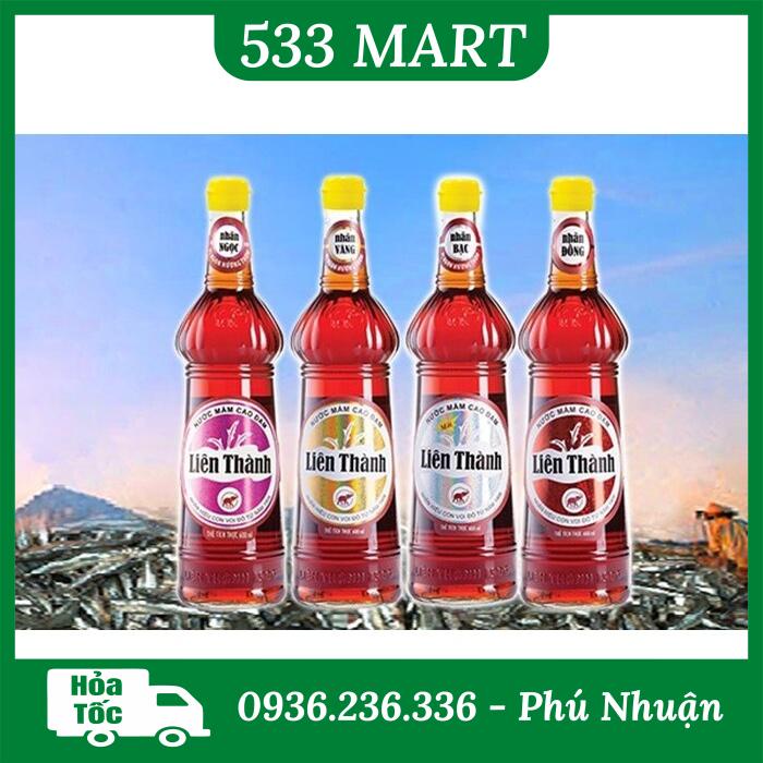 Nước mắm liên thành nhãn ngọc/ nhãn vàng/ nhãn đỏ/ chay 600ml