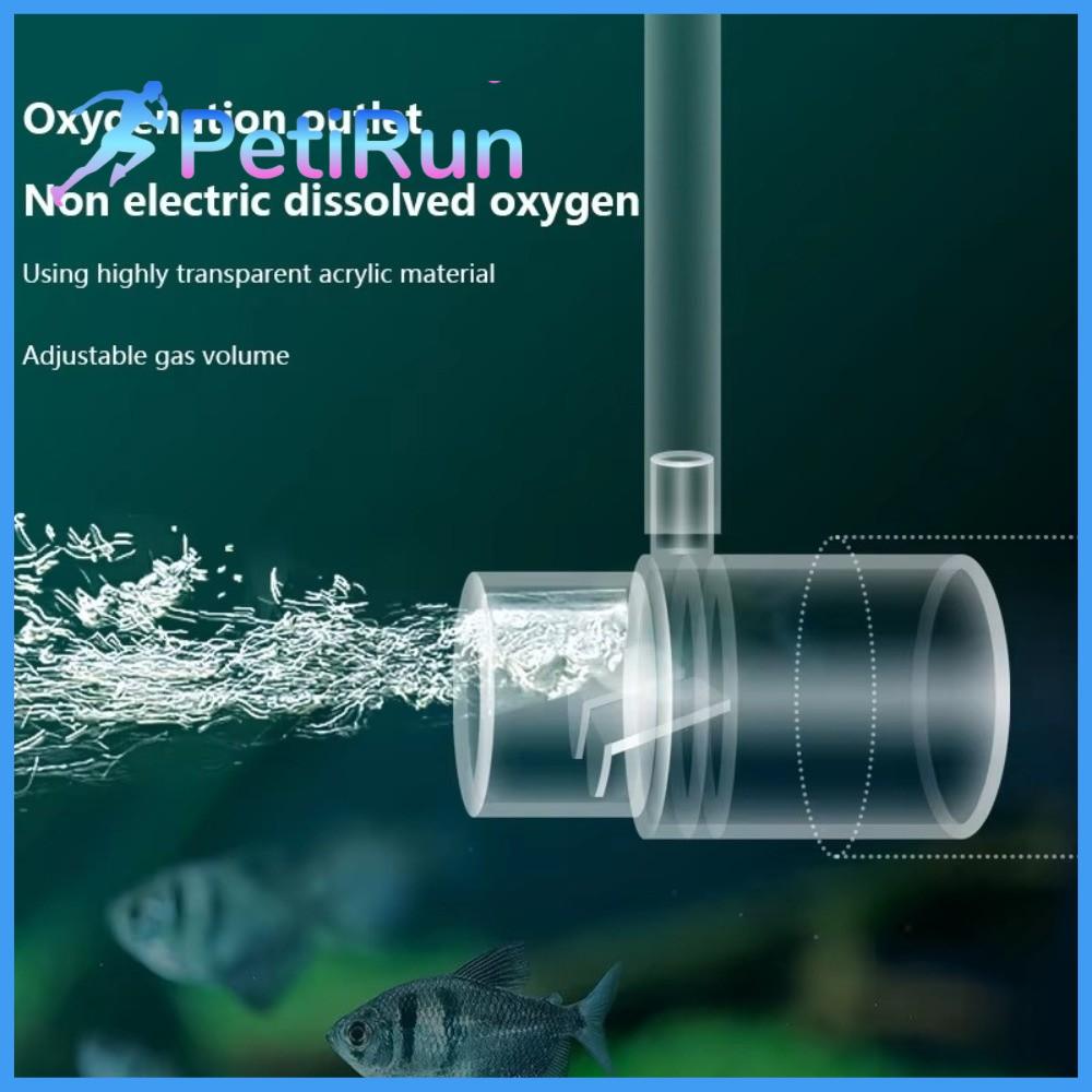 PETIRUN Acrylic Bộ lọc oxy cho bể cá Rõ ràng Bơm oxy không điện Bộ khuếch tán oxy hòa tan Quà tặng Phụ kiện bể cá Bộ lọc bơm nước bể cá