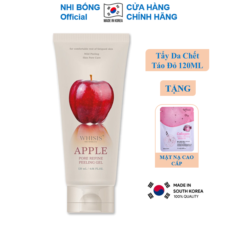 Tẩy Tế Bào Chết Mặt Dạng Gel WHISIS Hàn Quốc Apple Pore Refine Peeling Gel