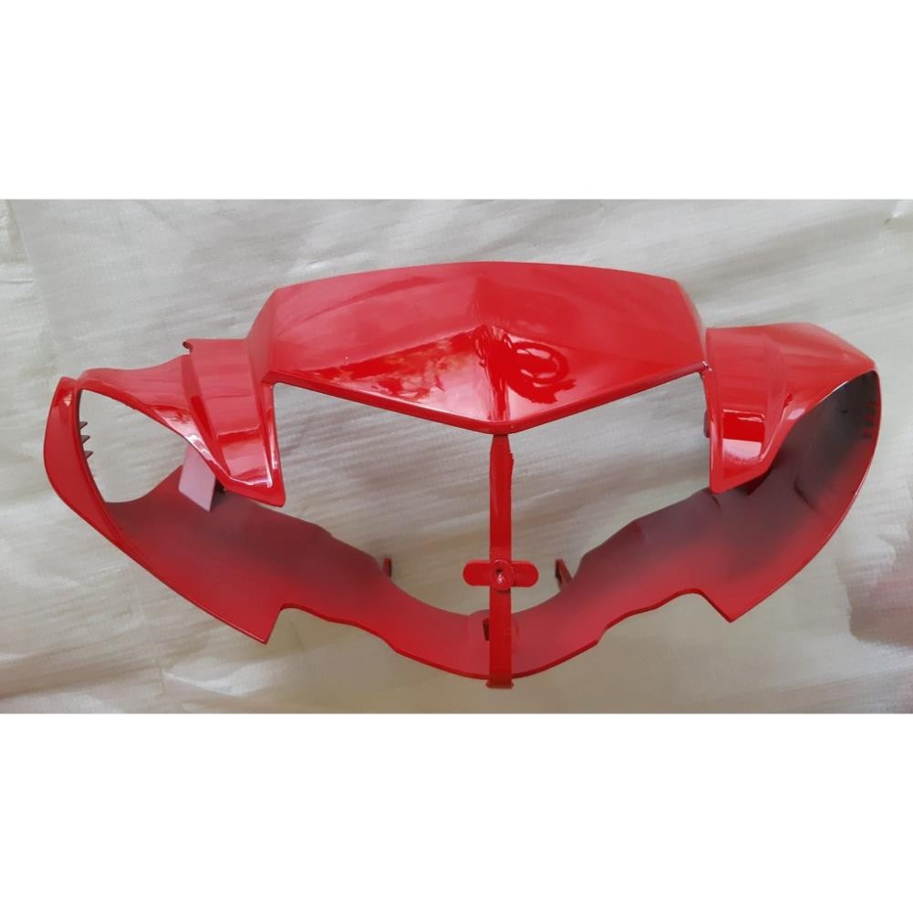 Ốp đầu trước (Nắp trước tay lái) Sirius hello đỏ phanh đĩa.3s4f614300p2.đùm 3s3f614300p0