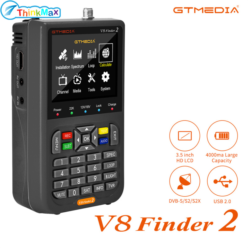 100% ของแท้!!2024,1080P Hd เครื่องวัด Finder2 V8เครื่องรับสัญญาณดาวเทียม Dvb-S/s2 S2x แบบมือถือเครื่องวิเคราะห์สเปกตรัมเครื่องวัดผ่านดาวเทียม ราคา 2,594 บาท*ส่งฟรี