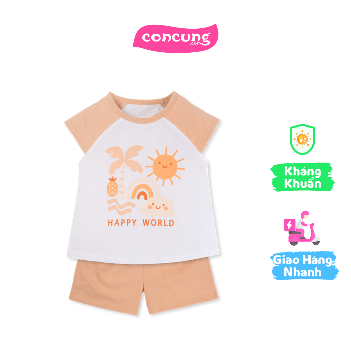 Bộ bé gái ngắn Animo Easy TX0825063 (4Y,Vàng,TT02)