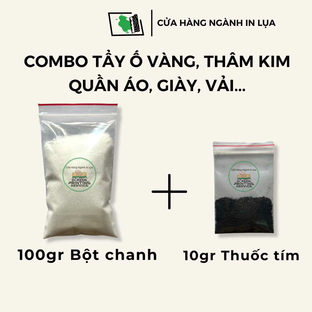 Combo Tẩy mốc quần áo,quần áo ố vàng,thâm kim Tím và Bột Chanh